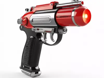 Retro SciFi Ray Gun Blaster 3D model purchase