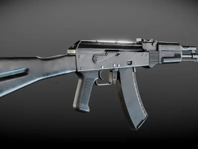AK74M ak - rifle Free low-poly 3D model