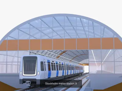 Stockholm metro stations collection 3D Model Pack purchase