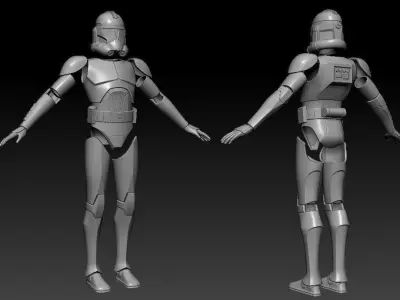 Animated Phase 2 CT 6 inch figure and Armor 3D files 3D print model