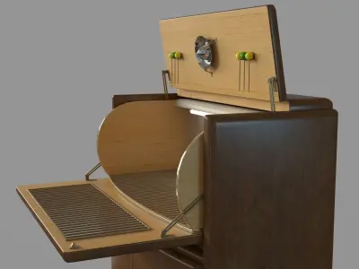 Vintage Bar Cabinet 3D model