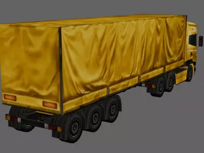 transport truck Cargo Truck 8x4 Low-poly 3D model