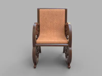 Antique Semarang Chair 3D model