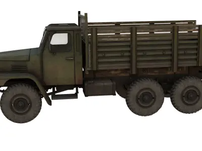 Battle Military Truck 3D Model Low-poly 3D model