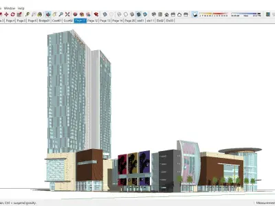 Sketchup Commercial Office Complex 247 3D model