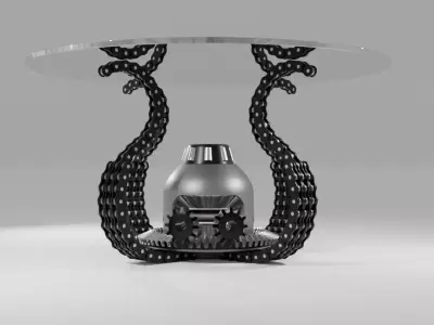 Octopus industrial table 3D model