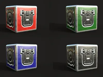 Sci-Fi Box Low-poly 3D model buy