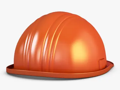 Hard hat orange v 1 3D model