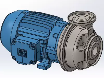 Goulds Xylem e-SH CLOSE COUPLED M-GROUP PUMP 3D model