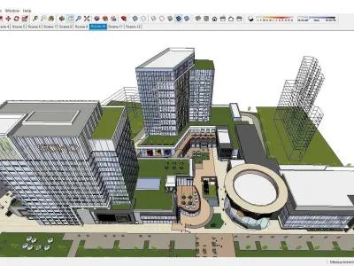 Sketchup Commercial Complex 122 3D model
