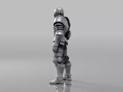 Armored KNIGHT V2 LOW AND HIGH POLY Low-poly 3D model Low-poly 3D model