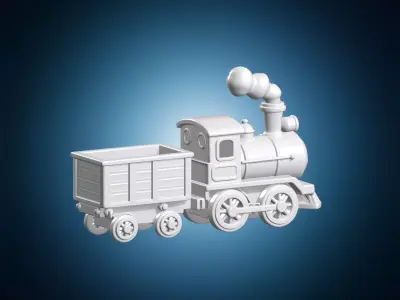 Cute Chibi Steam Train 3D Print Model 3D print model