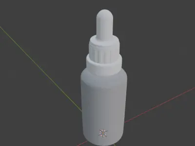 Minimalist  Sleek 30ml Serum Bottle  3D model