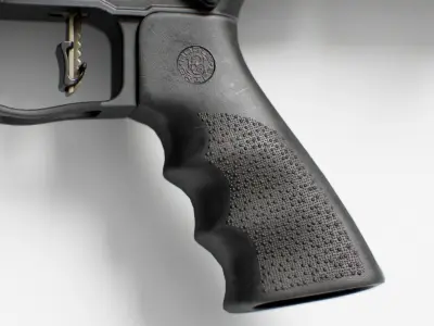 Hogue AR Rubberized Pistol Grip Low-poly 3D model