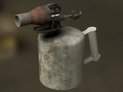 Blowtorch - Game Ready gas canister Low-poly 3D model