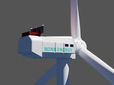 Offshore wind turbine 235 m radius Free 3D model