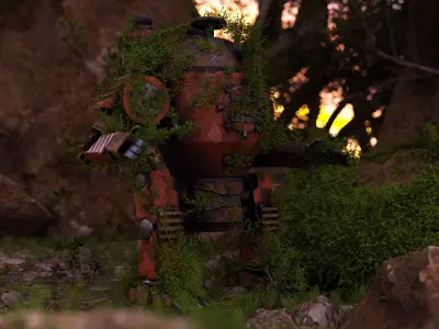 Small Robot Low-poly 3D model purchase