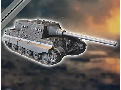Jagdpanzer VI Jagdtiger 128mm Pak L66 - Germany Eastern Western 3D print model