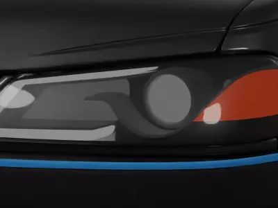 Peugeot pars sport light  Free low-poly 3D model