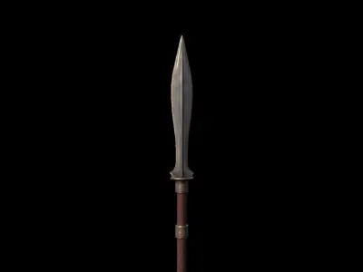 Spear sword Free low-poly 3D model