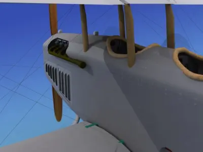 Curtiss JN-2 Jenny Bare Metal 3D model