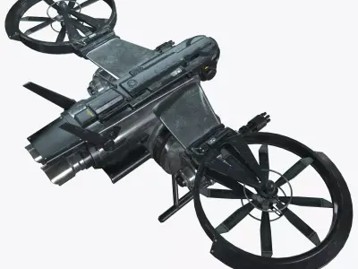 Drone Sci Fi Game Ready PBR Textures Low-poly 3D model