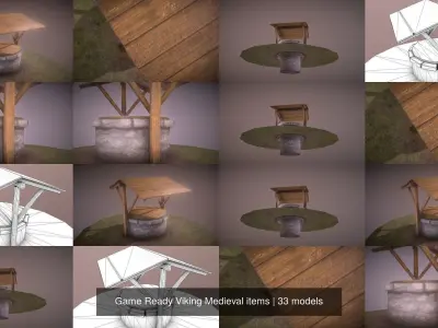Game Ready Viking Medieval items 3D Model Pack