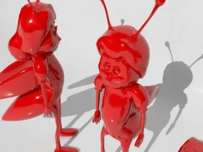 Cartoon Bee 3D model shop