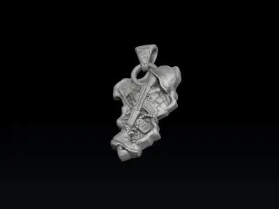 War And Peace Pendant 3D print model