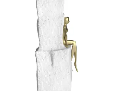 Decorative vase with a woman Free 3D model