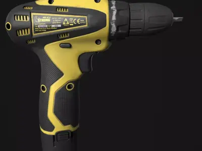 Hand Drill PBR Game-Ready Low-poly 3D model