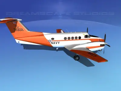Beechcraft UC-12Q Huron V03 USN 3D model