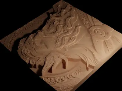 Tyr CNC 3d Print High Relief Sand Casting 3D print model