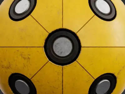 Sci-Fi Explosive Detonation Device Low-poly 3D model