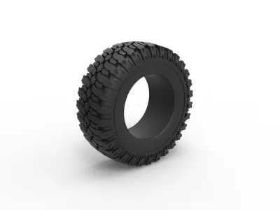 Offroad tire 110 Scale 1 to 25 3D print model