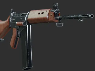 L1A1 Rifle Low-poly 3D model