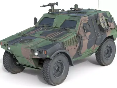 Panhard General Defence Vehicle Low-poly 3D model