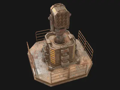 Rusty Turret-1-V1 3D model