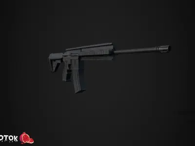 Rifle ar - Free low-poly 3D model