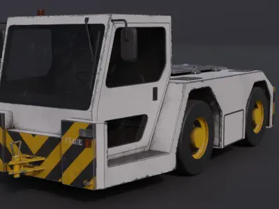 Aircraft Tug Tractor Low-poly 3D model