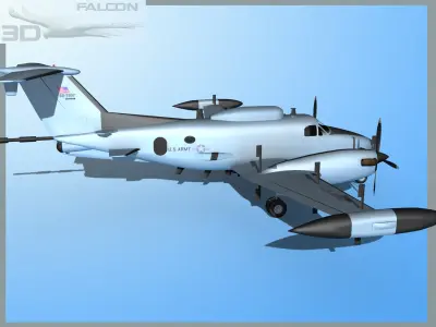RC-12P Guardrail 1 US Army 3D model