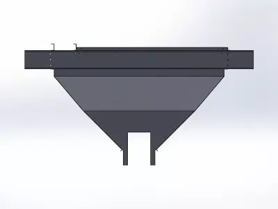 Bulk intake hopper 3D model