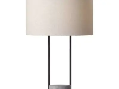 West Elm - Industrial Outline Table Lamp 3D model