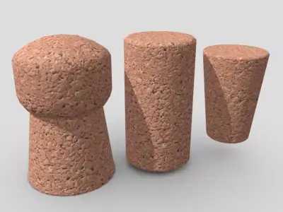Cork Pack Low-poly 3D model