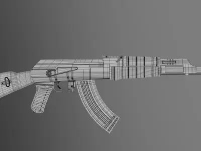 Weapon Rifle Kalashnikov AK-47 3D model