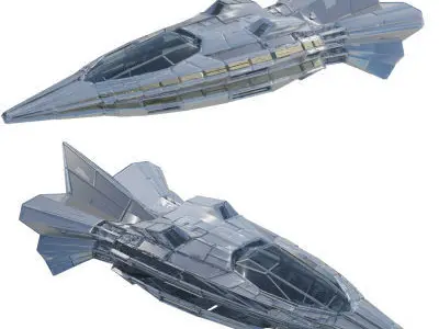Space Ship 3D model 4