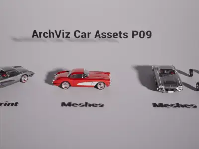ArchViz Car Assets P09 - Unreal Engine 5 3D model