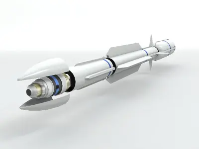RIM 161 Standard Missile 3 Low-poly 3D model