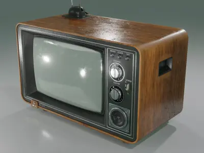 Old Tv  Low-poly 3D model