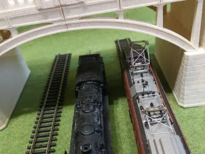 Concrete Double Track Railway Viaduct High 1-87 FDM 3D print model
